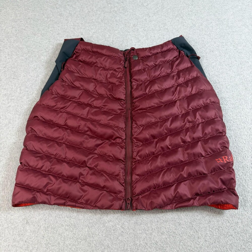 Rab Insulated Down Skirt Women Small Red Bag Primaloft Packable Ski Outdoor READ
